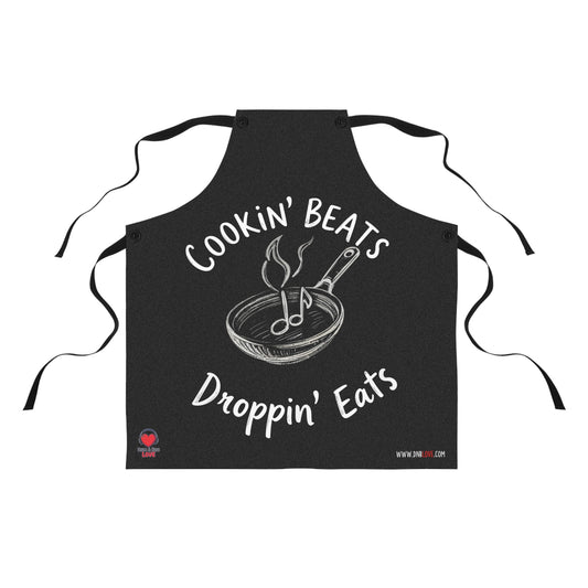 'Cookin Beats Droppin Eats' Apron for Music & Food Lovers