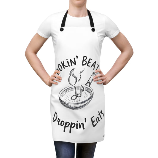 'Cookin Beats Droppin Eats' Apron for Music & Food Lovers